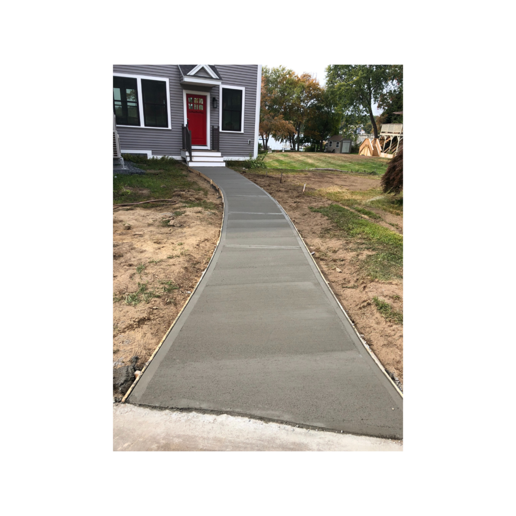 Concrete-walkway-in-front-of-house
